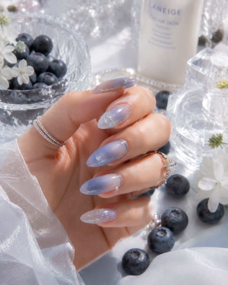 Blueberry Milk Nails